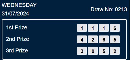 HASIL RESULT NEX4D POOLS DRAW 31 JULY 2024