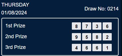 HASIL RESULT NEX4D POOLS DRAW 1 AGUSTUS 2024